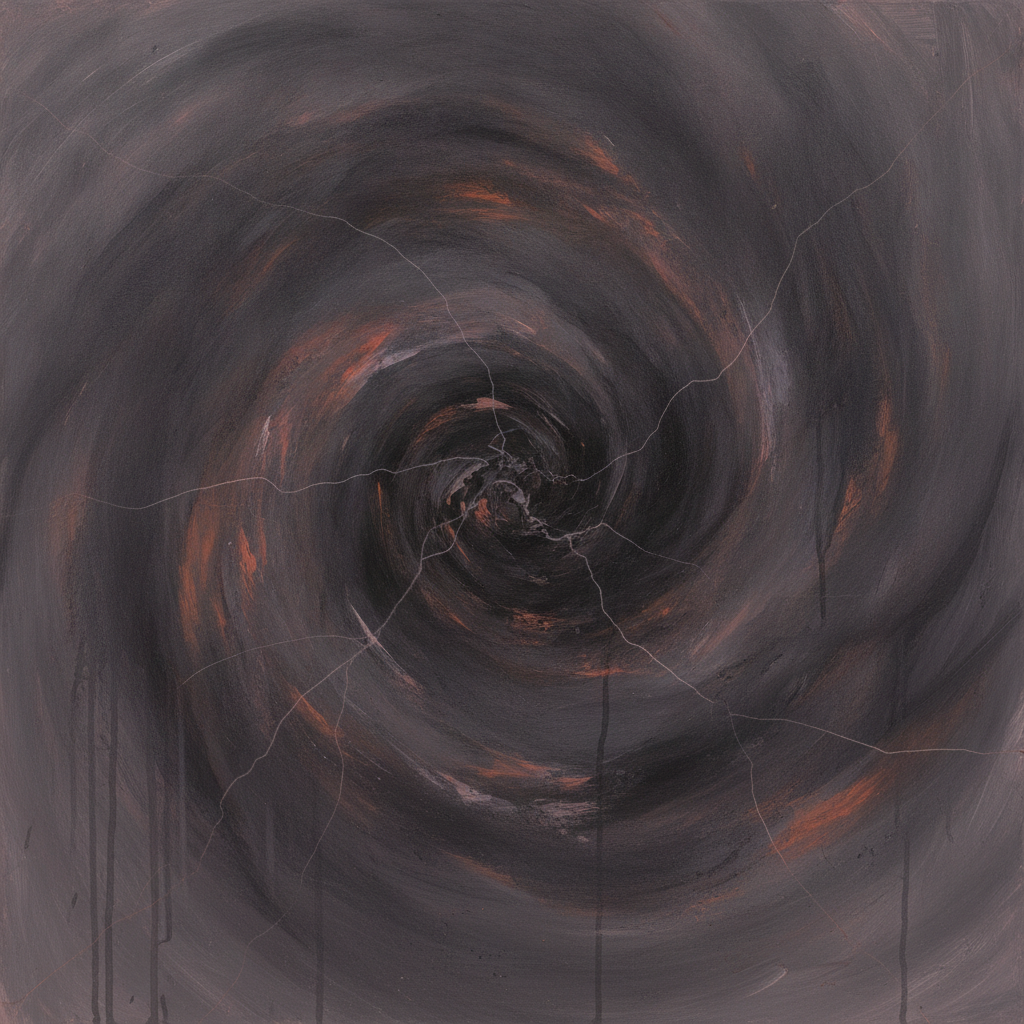 Abstract art of a human body outline with subtle internal pressure points or a sense of internal distress.
