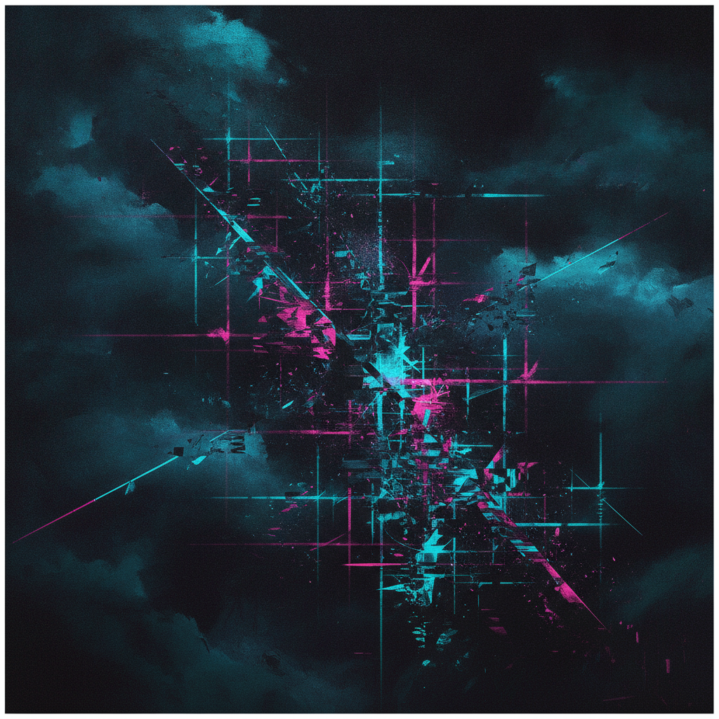 A stylized image of a gavel transforming into lines of code, symbolizing AI's impact on law.