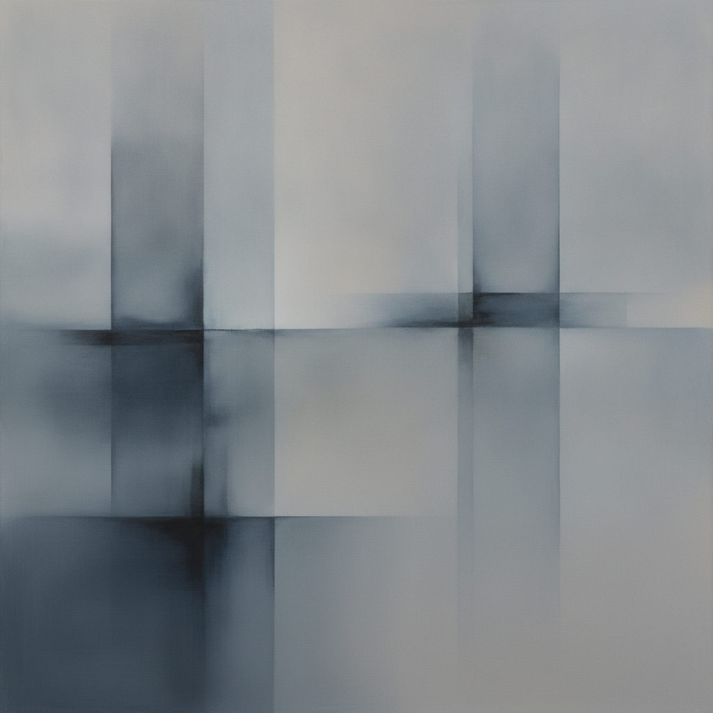 Abstract image depicting a person isolated by subtle, translucent barriers, symbolizing communication challenges.