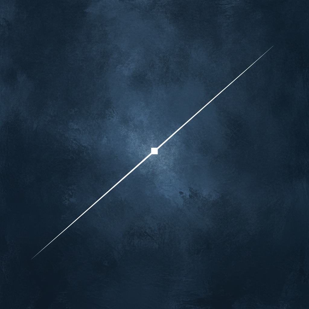 Abstract image of a single bright light or idea emerging from a complex, dark, uniform background.
