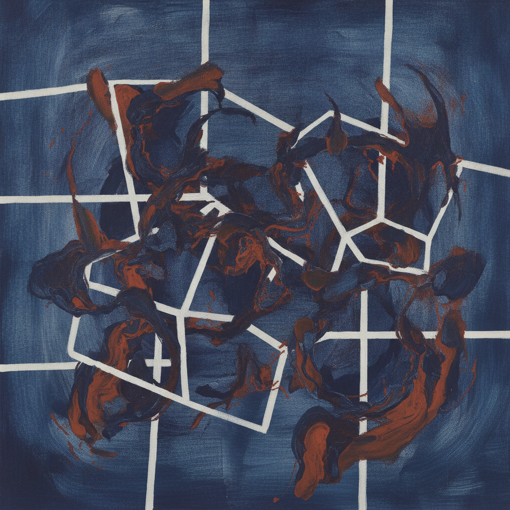 Stylized image of a human brain split between natural landscapes and modern urban environments.