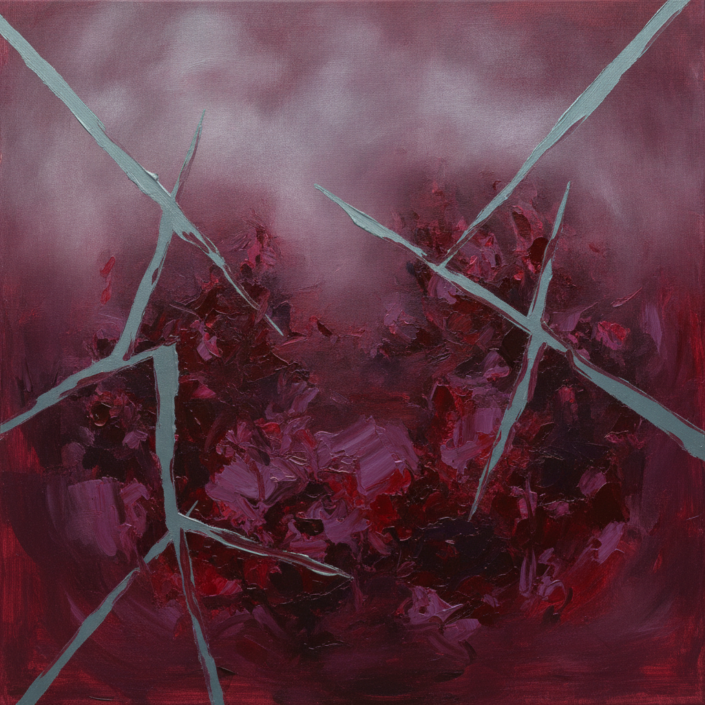 Abstract image illustrating societal divisions, moral hypocrisy, and the scars of human dehumanization.
