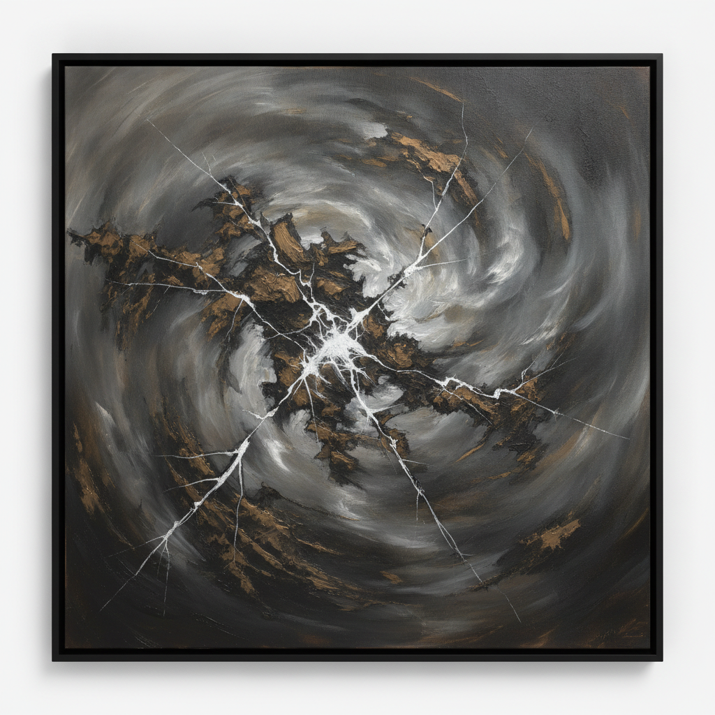 Abstract depiction of internal cognitive processes forging external innovation and architectural forms.