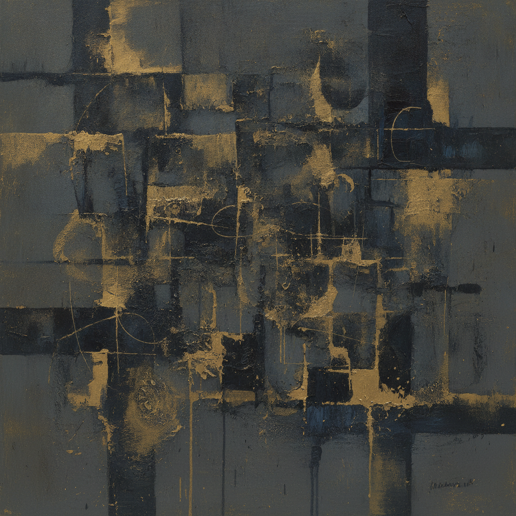 Abstract art showing a human figure's silhouette overlaid with subtle biological patterns and ancient symbols.